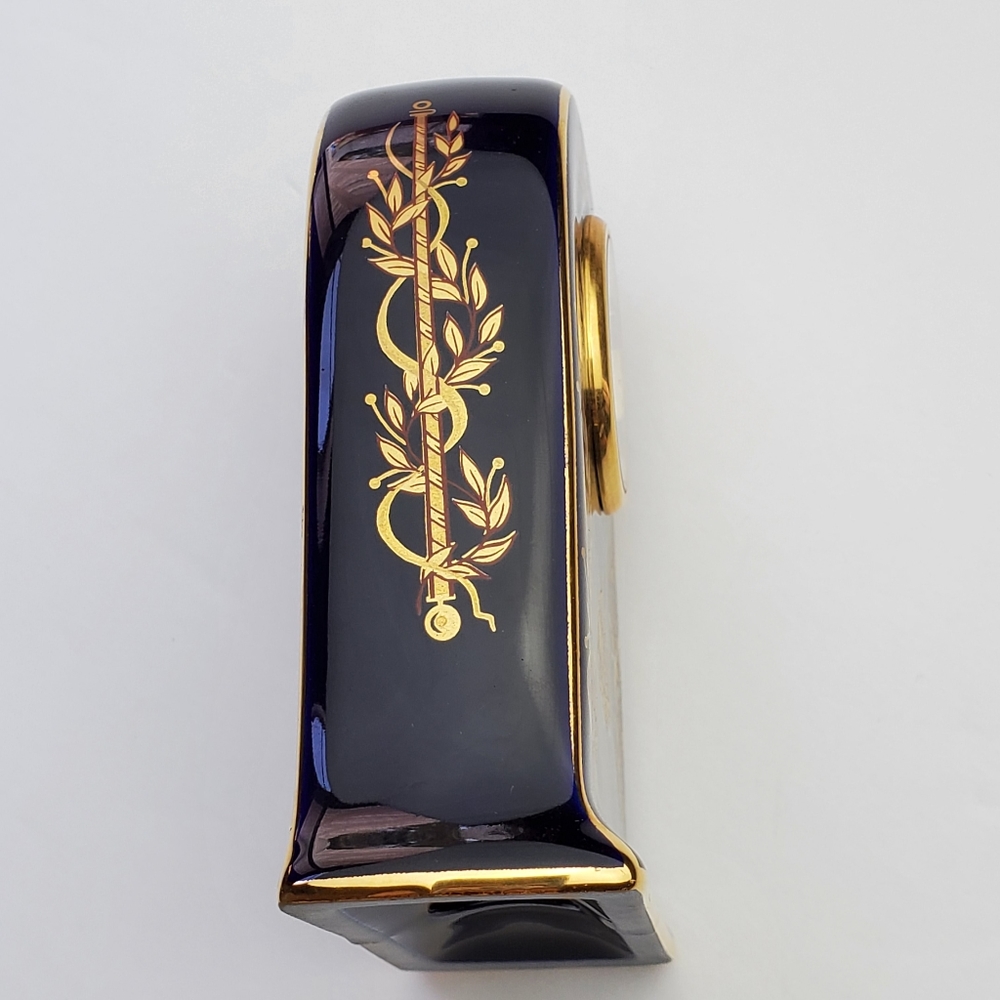 Vintage Rare Limoges 22K Gold Mini Clock Decor - Picture 13 of 16